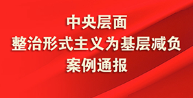 中央層面整治形式主義為基層減負案例通報